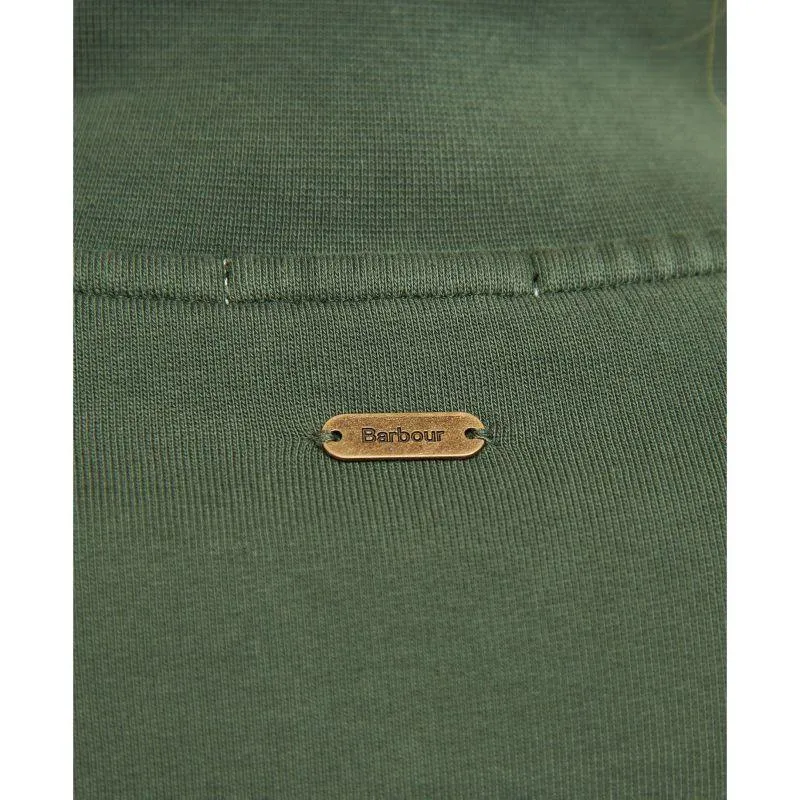 Barbour Otterburn Ladies 1/4 Zip Sweatshirt - Olive/White