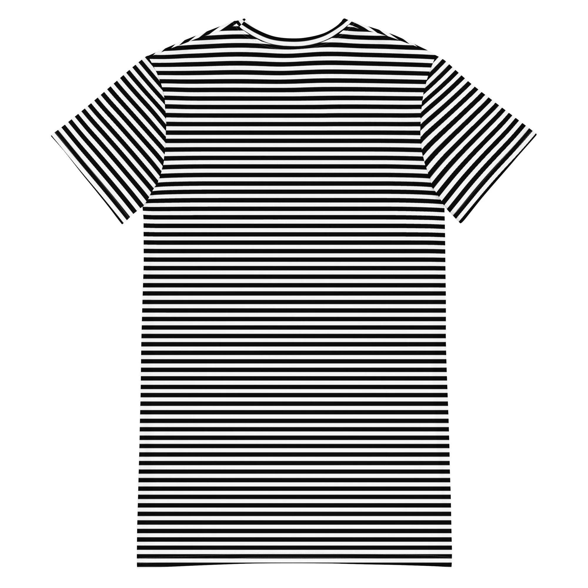 Black and White Stripe T-shirt Dress