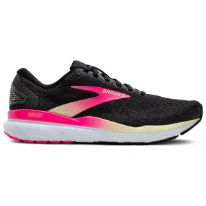 Brooks Ghost 16 Women's Wide D Fit Black Pink Yellow