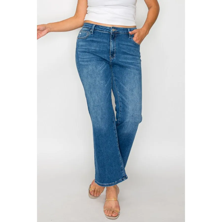 bytos Full Size Cat's Whiskers Mid Rise Ankle Jeans