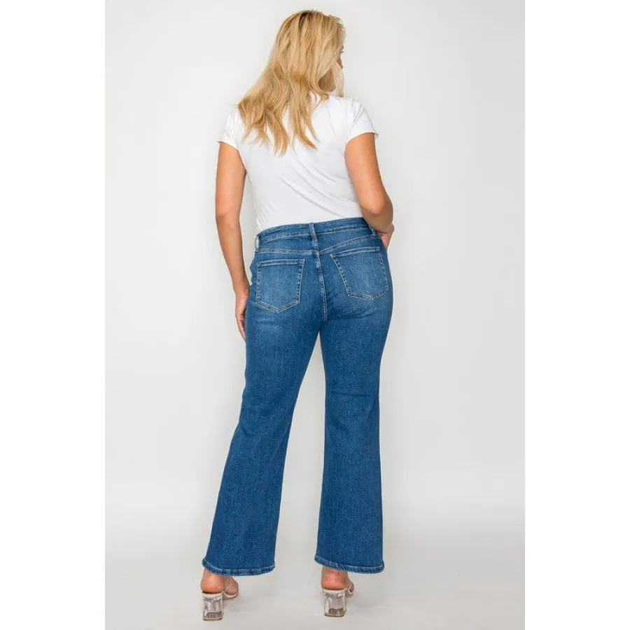 bytos Full Size Cat's Whiskers Mid Rise Ankle Jeans