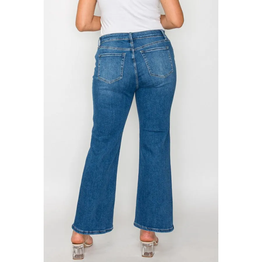 bytos Full Size Cat's Whiskers Mid Rise Ankle Jeans