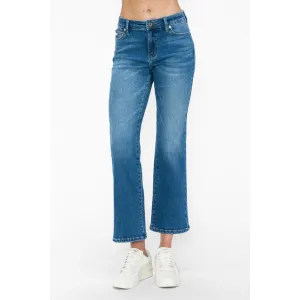 bytos Full Size Cat's Whiskers Mid Rise Ankle Jeans