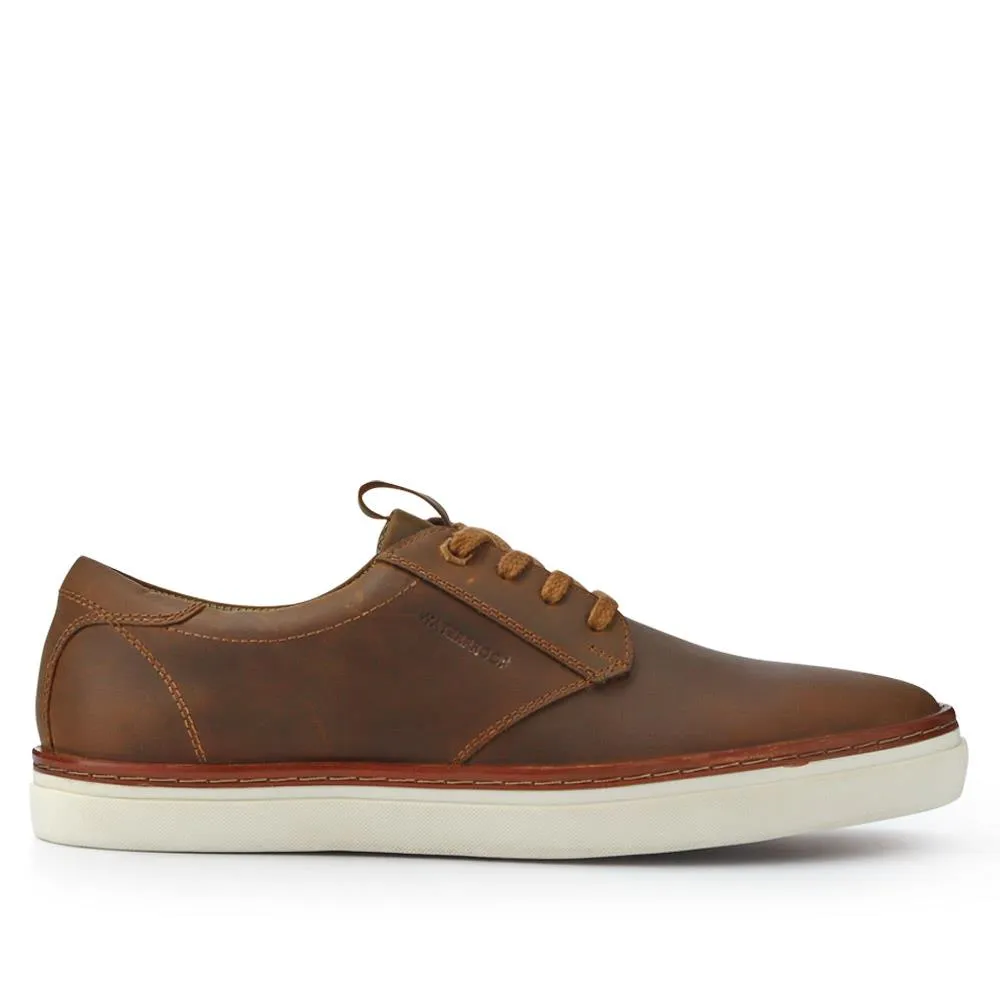 Cushioned Leather Lace-Up Trainers - HARWICH / 326 972