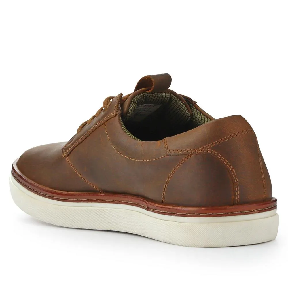Cushioned Leather Lace-Up Trainers - HARWICH / 326 972