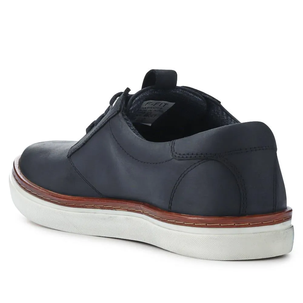 Cushioned Leather Lace-Up Trainers - HARWICH / 326 972