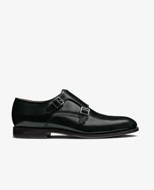 Dark Green Polished Antique Calf Plain Tip Blake Double Monk