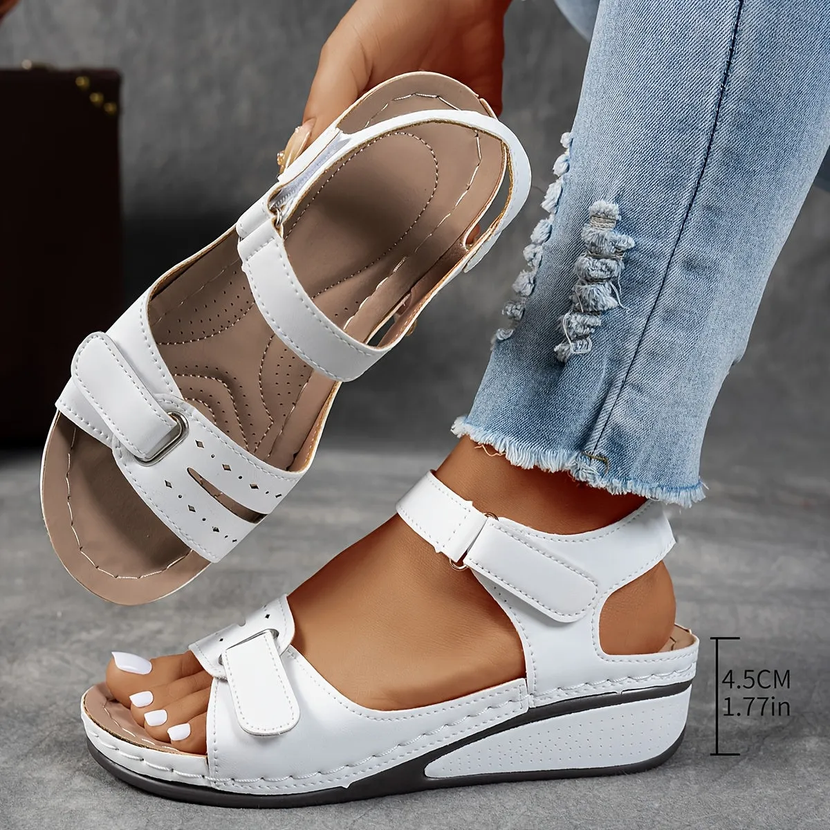 Elina  Orthopedic Cushioned Ankle-Strap Sandals