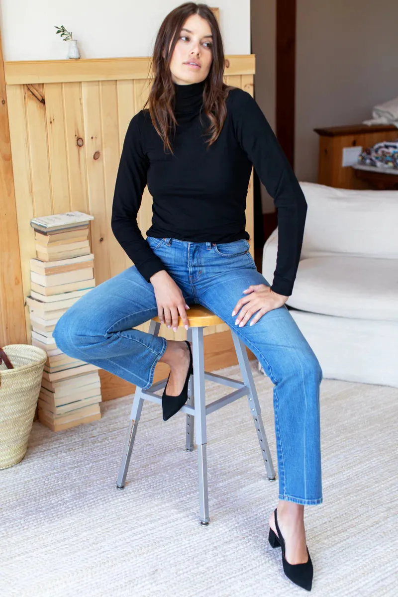 Emerson Fry Lou Walking Slingback in Black Suede
