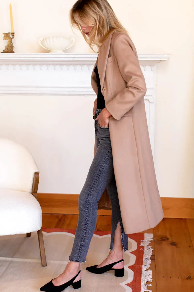 Emerson Fry Lou Walking Slingback in Black Suede