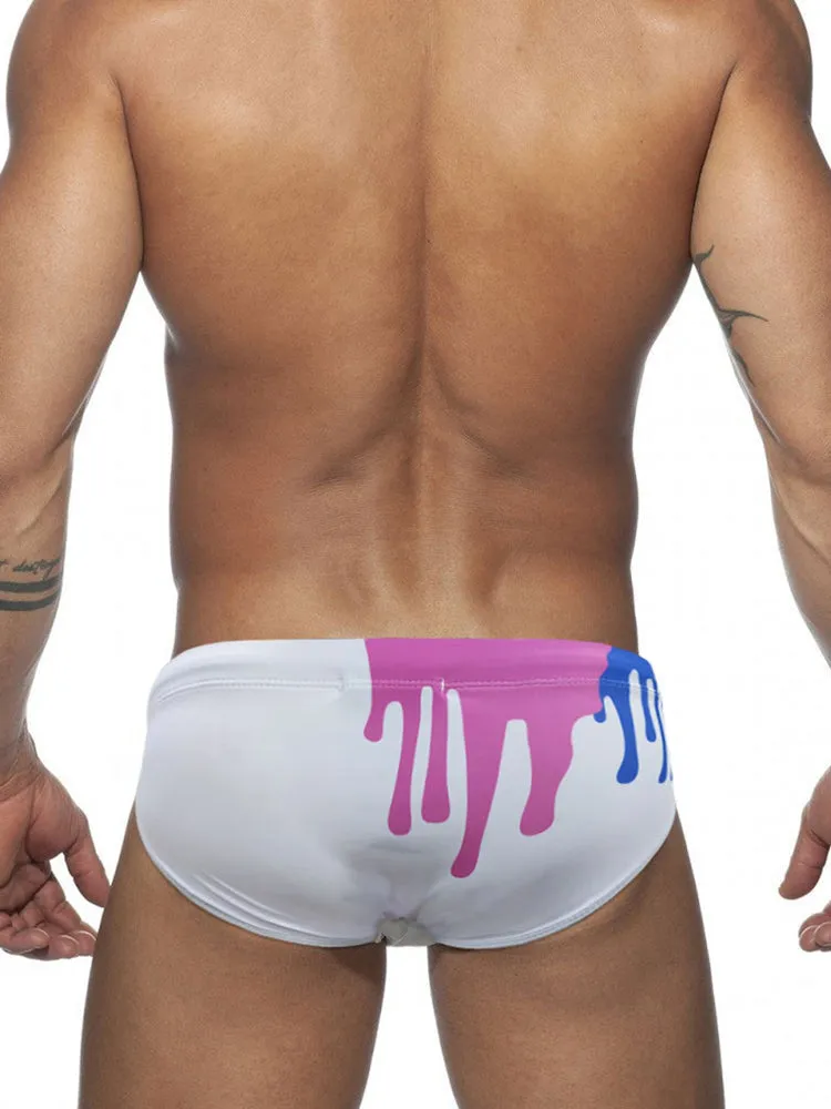 Graffiti Cushioned Men's Swimsuit Briefs