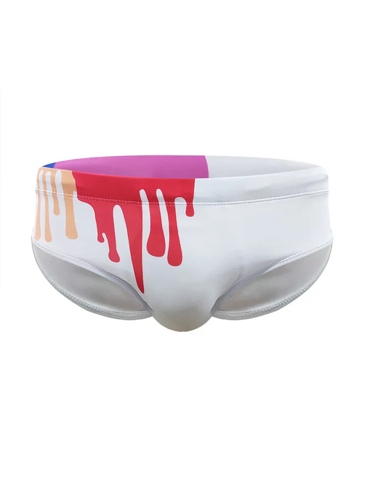 Graffiti Cushioned Men's Swimsuit Briefs