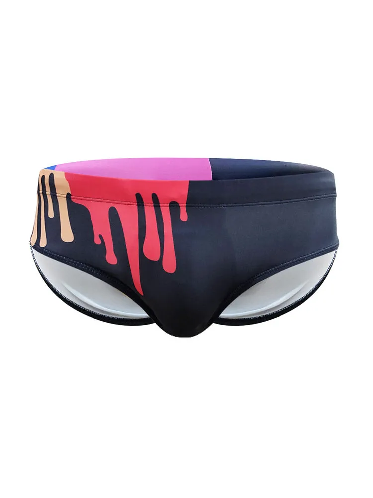 Graffiti Cushioned Men's Swimsuit Briefs