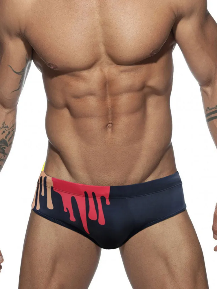 Graffiti Cushioned Men's Swimsuit Briefs