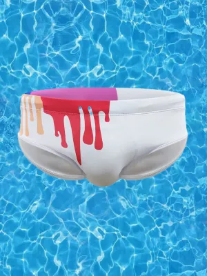 Graffiti Cushioned Men's Swimsuit Briefs