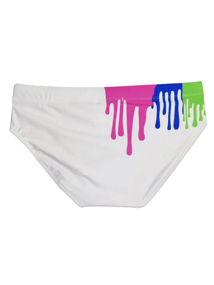 Graffiti Cushioned Men's Swimsuit Briefs