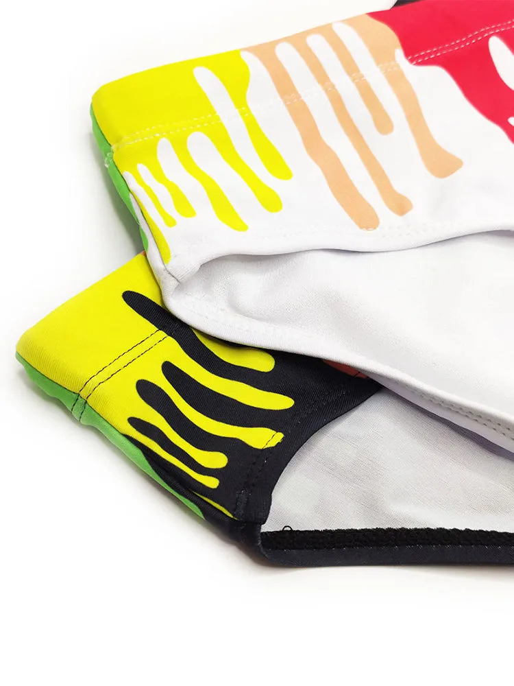 Graffiti Cushioned Men's Swimsuit Briefs
