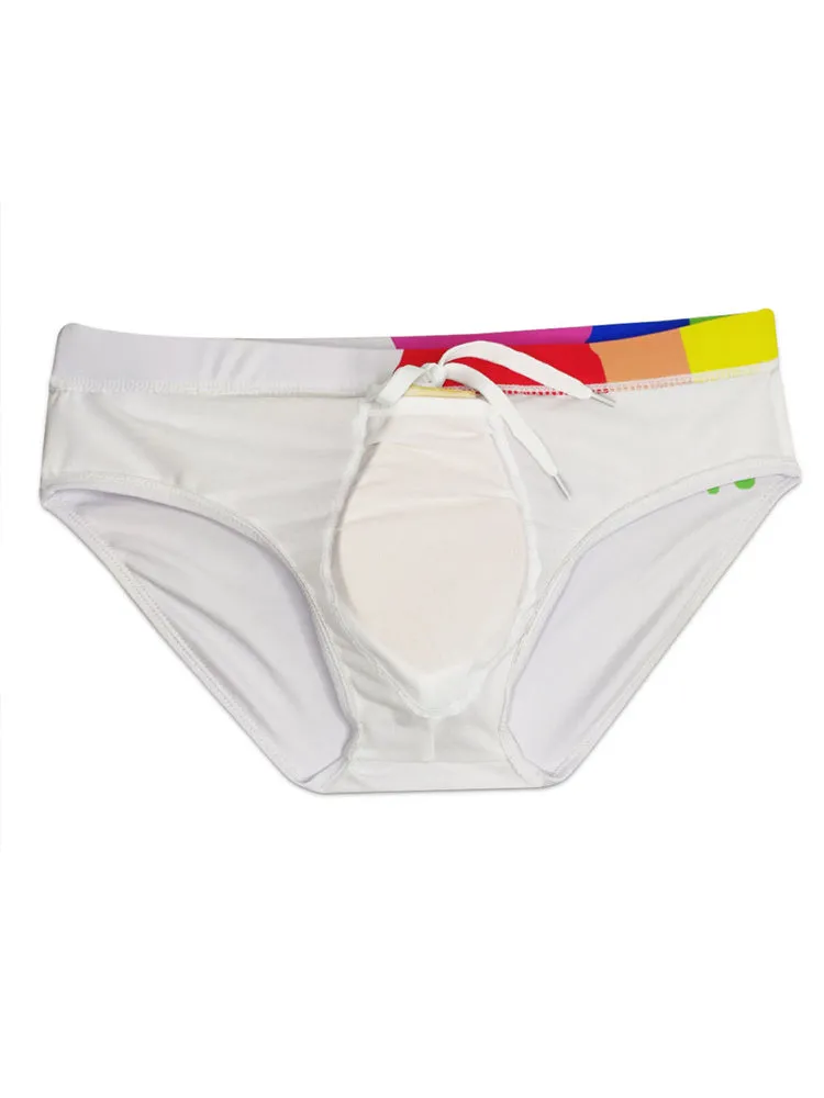 Graffiti Cushioned Men's Swimsuit Briefs