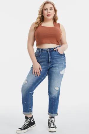High Waist Distressed Jeans