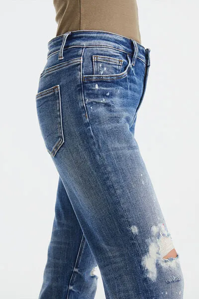 High Waist Distressed Jeans