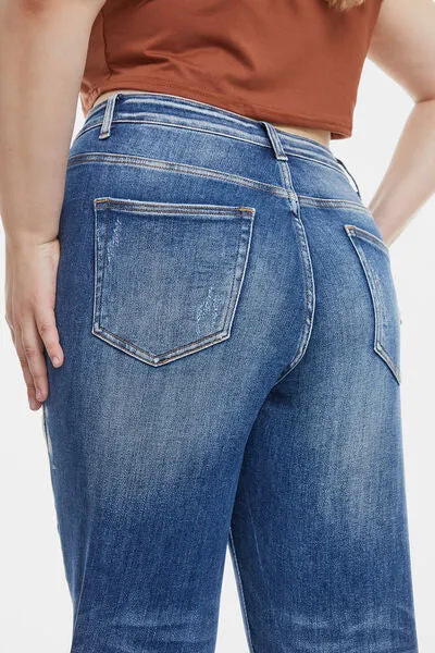 High Waist Distressed Jeans