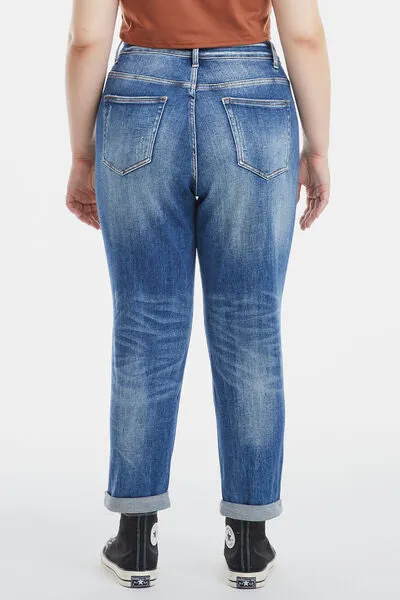 High Waist Distressed Jeans