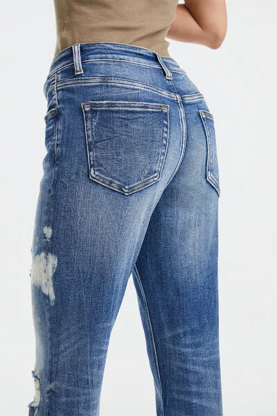 High Waist Distressed Jeans