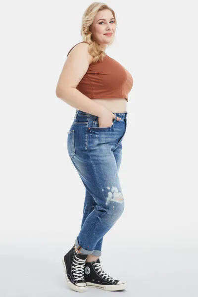High Waist Distressed Jeans