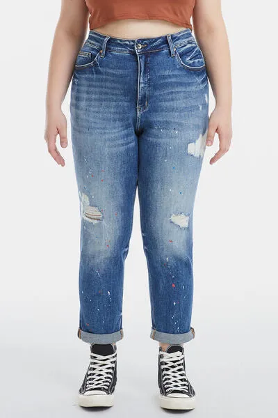 High Waist Distressed Jeans