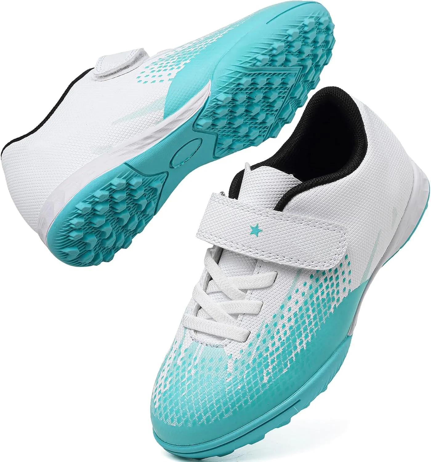 Kids Turf Soccer Shoes Boys Girls Youth Indoor Outdoor Soccer Cleats Football Shoes (Toddler/Little Kid/Big Kid)