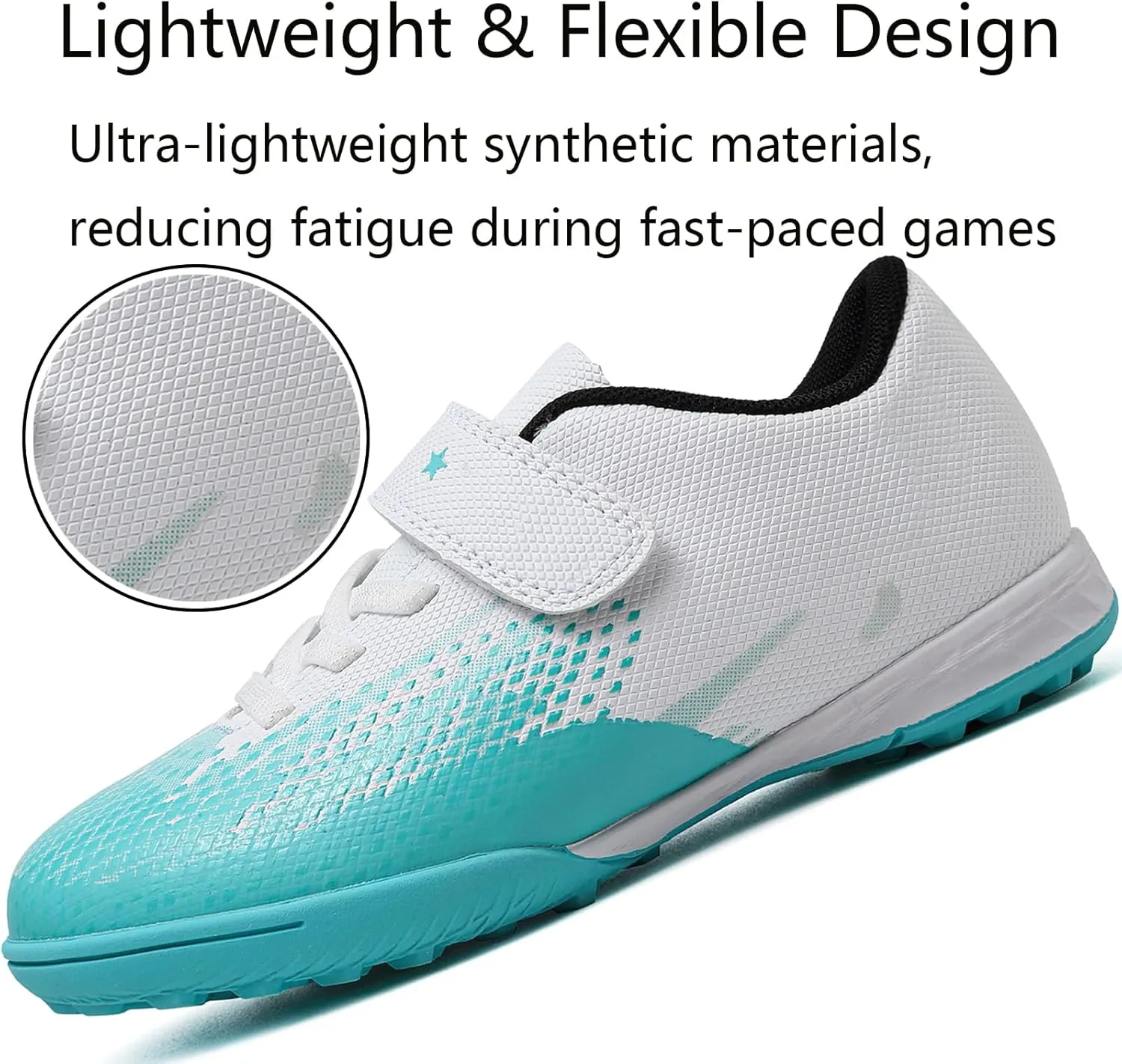 Kids Turf Soccer Shoes Boys Girls Youth Indoor Outdoor Soccer Cleats Football Shoes (Toddler/Little Kid/Big Kid)