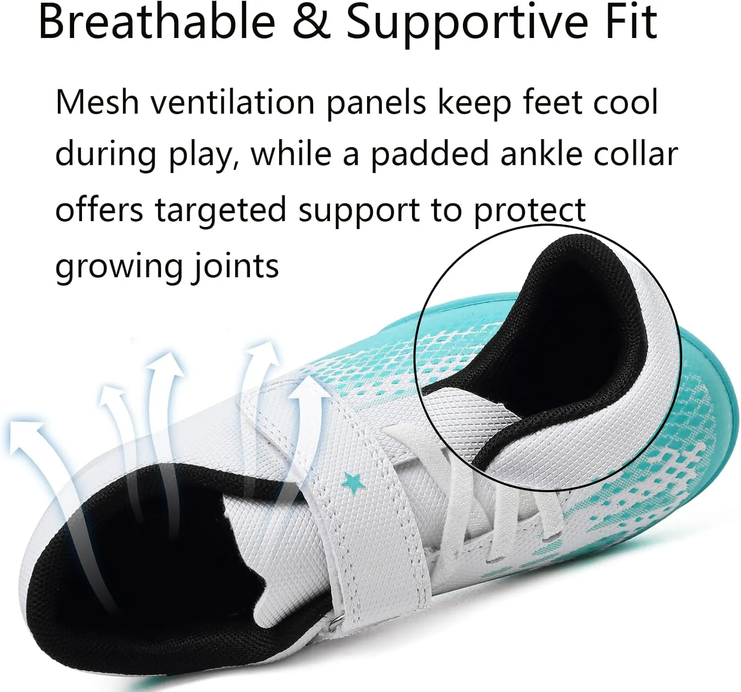 Kids Turf Soccer Shoes Boys Girls Youth Indoor Outdoor Soccer Cleats Football Shoes (Toddler/Little Kid/Big Kid)
