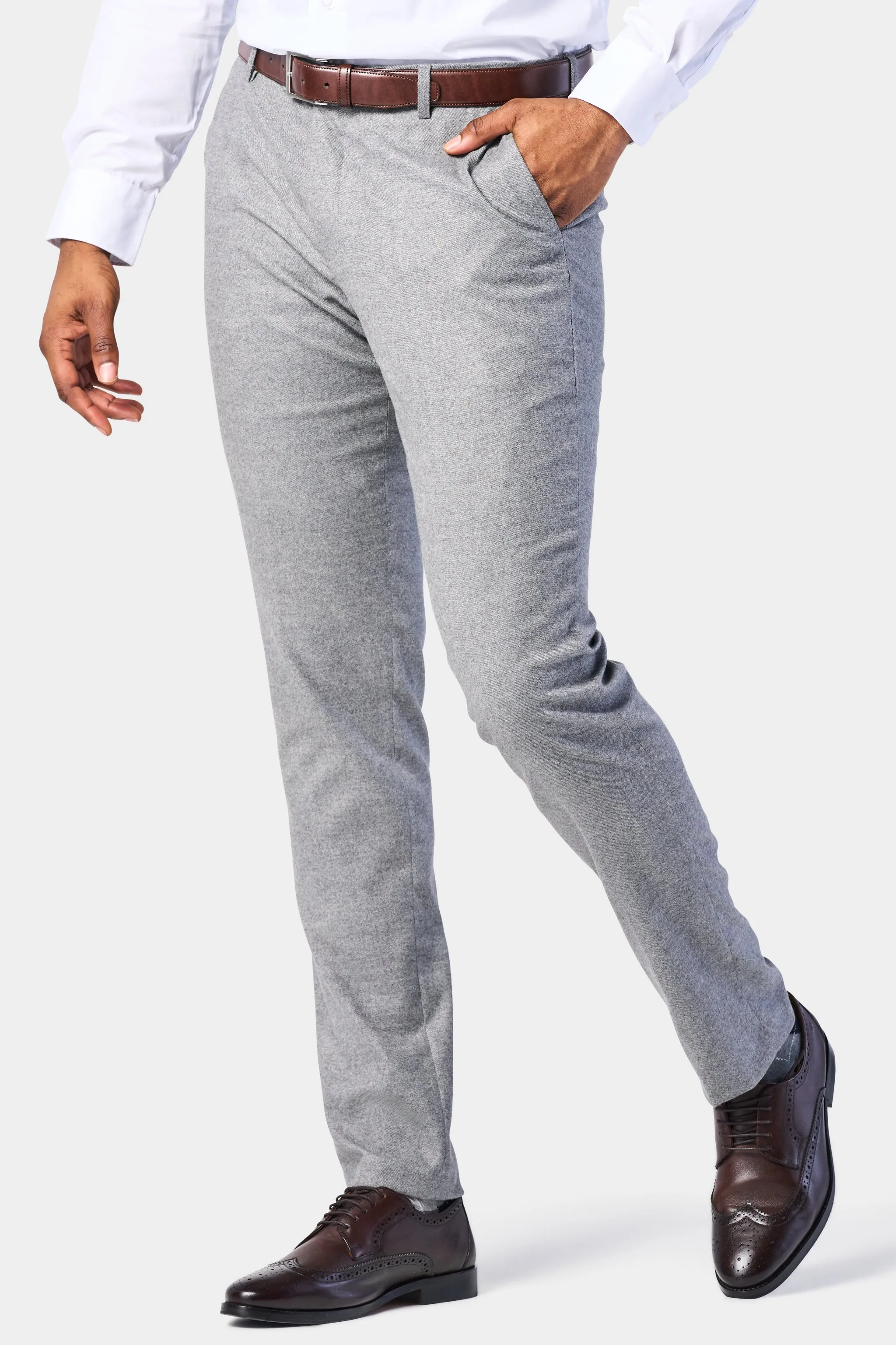 Light Gray Flannel 3 Piece Suit