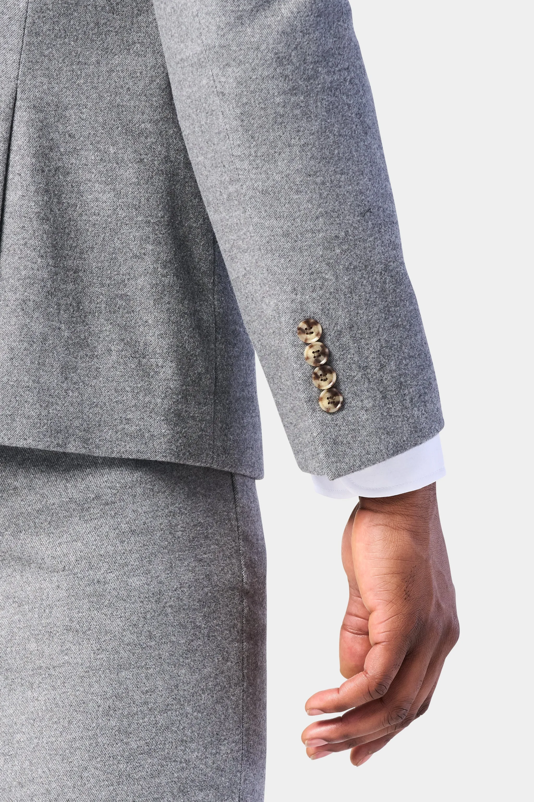 Light Gray Flannel 3 Piece Suit