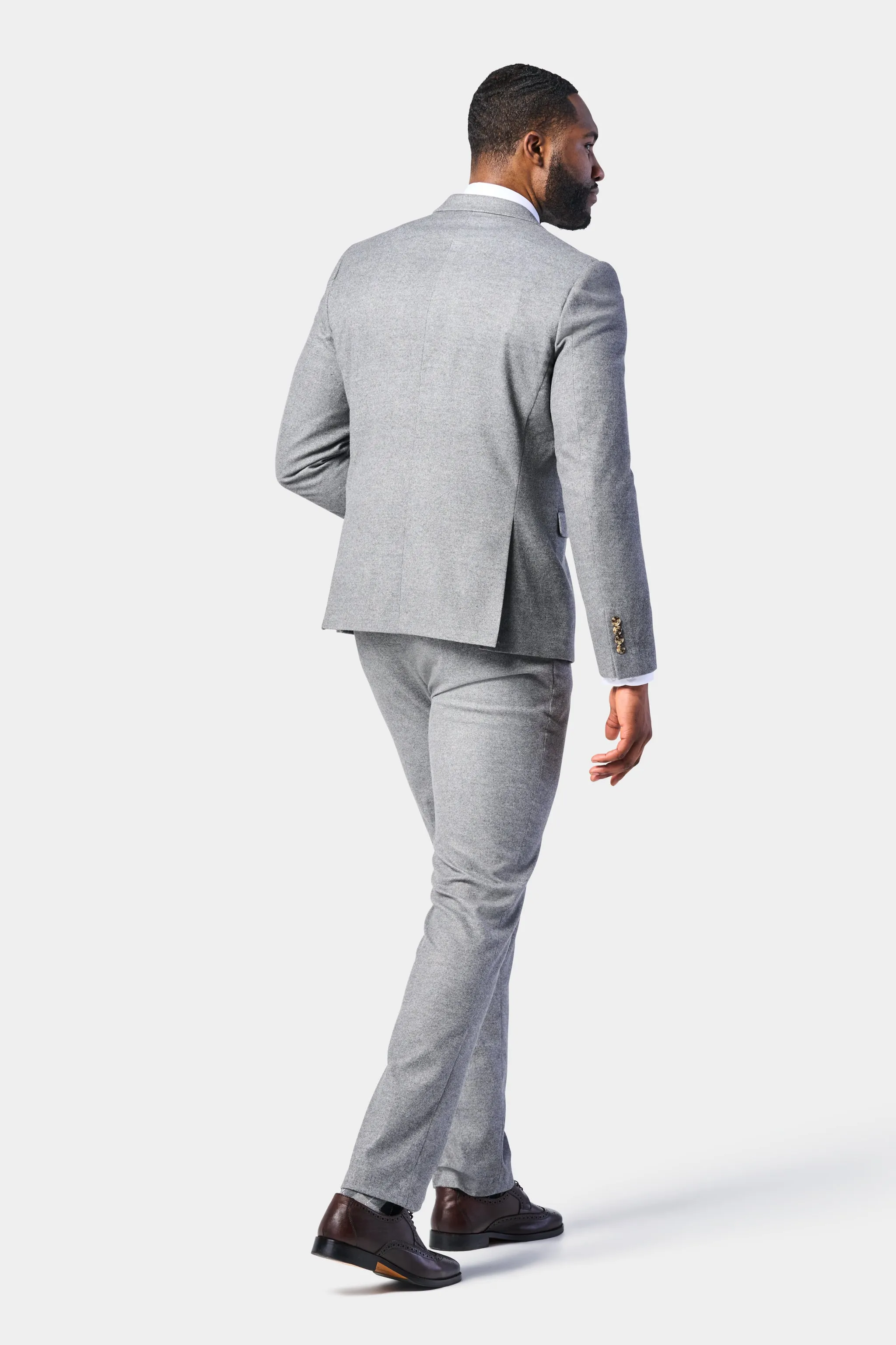 Light Gray Flannel 3 Piece Suit