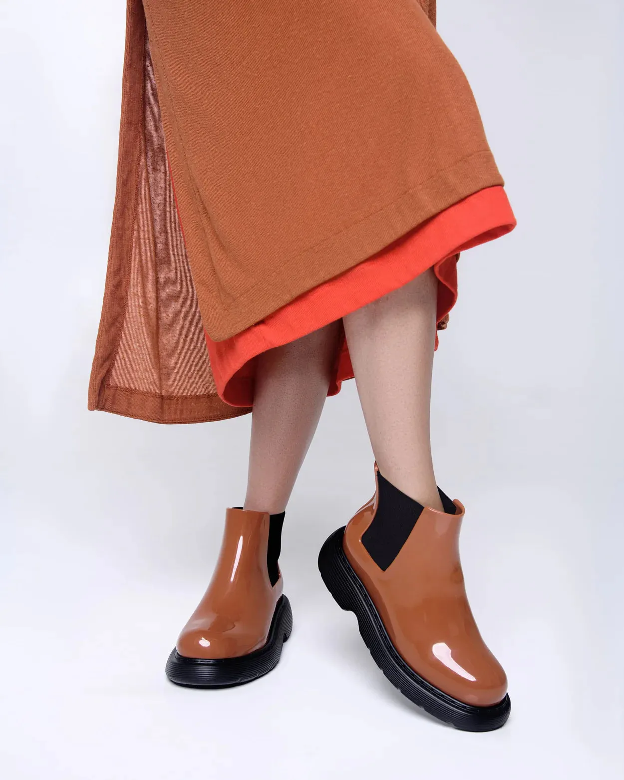 Melissa Step Boot in Brown/Black