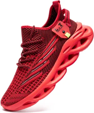 Men Running Shoes Men's Tennis Shoes Lightweight Breathable Fashion Sneakers Non Slip Workout Gym Shoes for Running Black