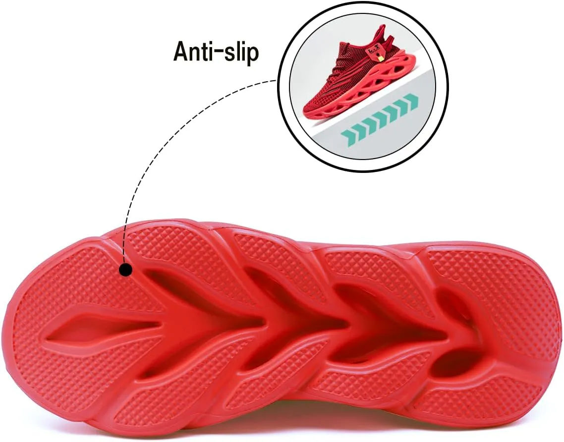 Men Running Shoes Men's Tennis Shoes Lightweight Breathable Fashion Sneakers Non Slip Workout Gym Shoes for Running Black