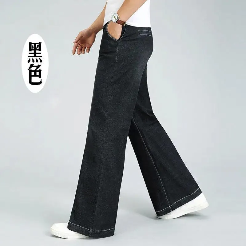 Men’s High Waist Flare Jeans – Vintage-Inspired Loose Fit for Autumn & Winter