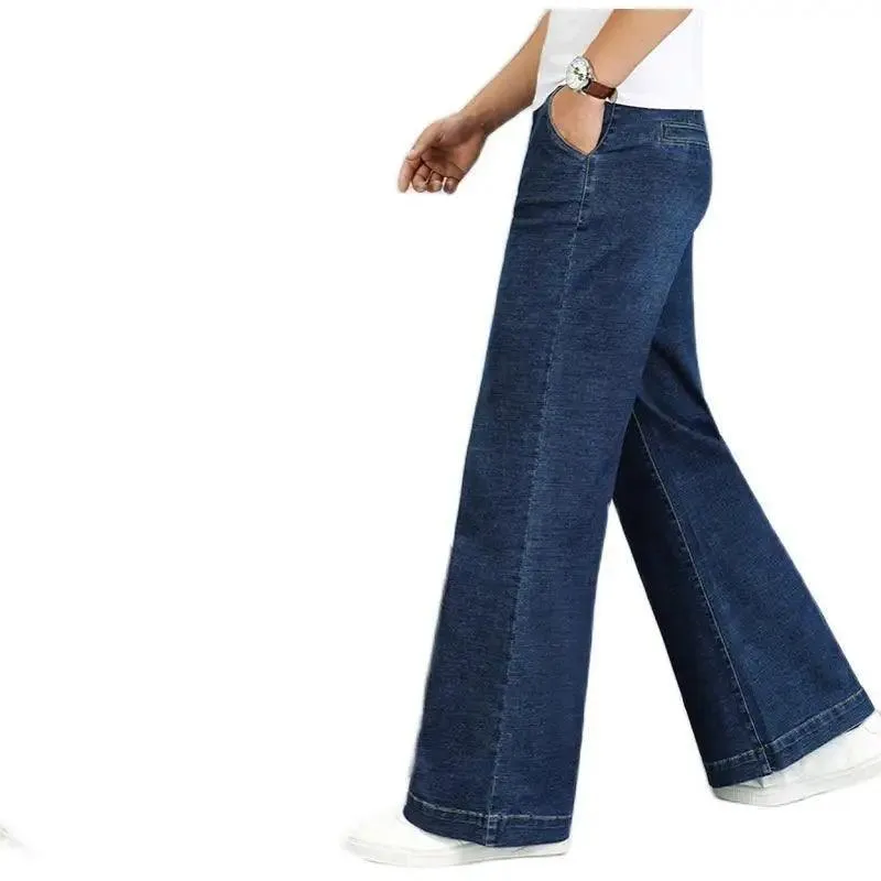 Men’s High Waist Flare Jeans – Vintage-Inspired Loose Fit for Autumn & Winter