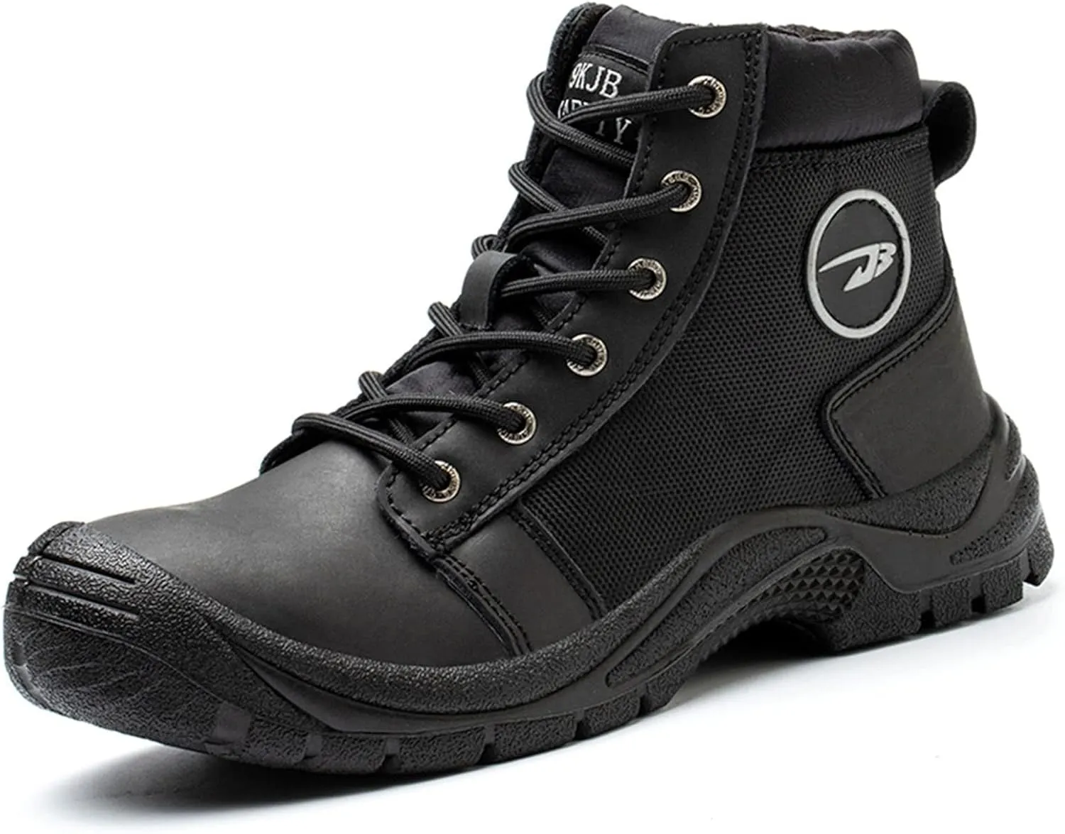 Mens Steel Toe Work Boots Waterproof Safety Shoes Genuine Leather Snow Hiking Boots Nonslip Anti-Piece Construction Work Sneakers