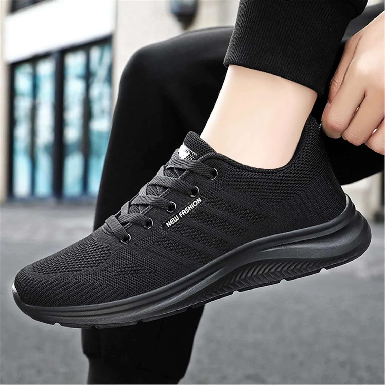 Mens Walking Shoes,Ultra Lightweight Breathable Tennis Running Shoes Mesh Non-Slip Casual Comfortable Fashion Sneakers Work Gym Workout Athletic Sport Cuhioning Trainers