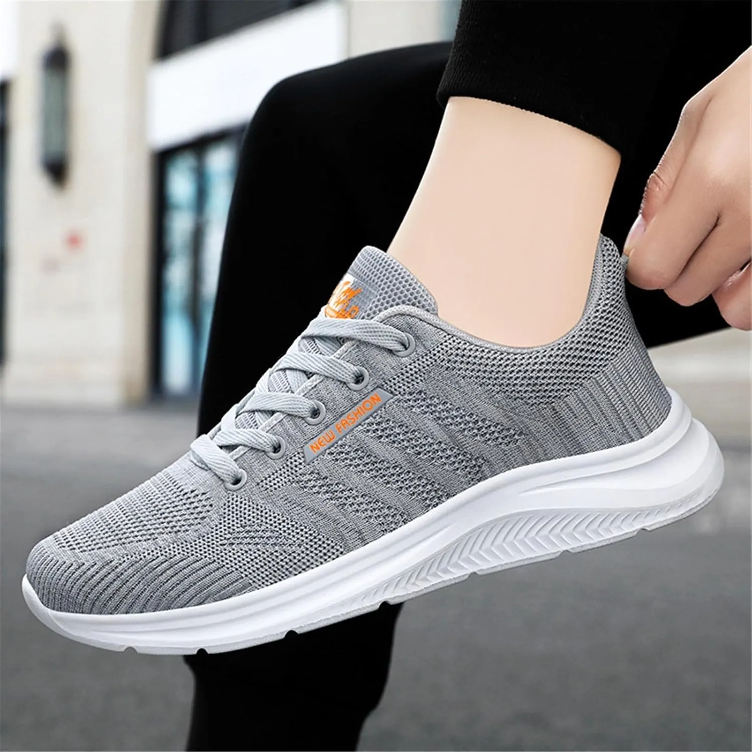 Mens Walking Shoes,Ultra Lightweight Breathable Tennis Running Shoes Mesh Non-Slip Casual Comfortable Fashion Sneakers Work Gym Workout Athletic Sport Cuhioning Trainers