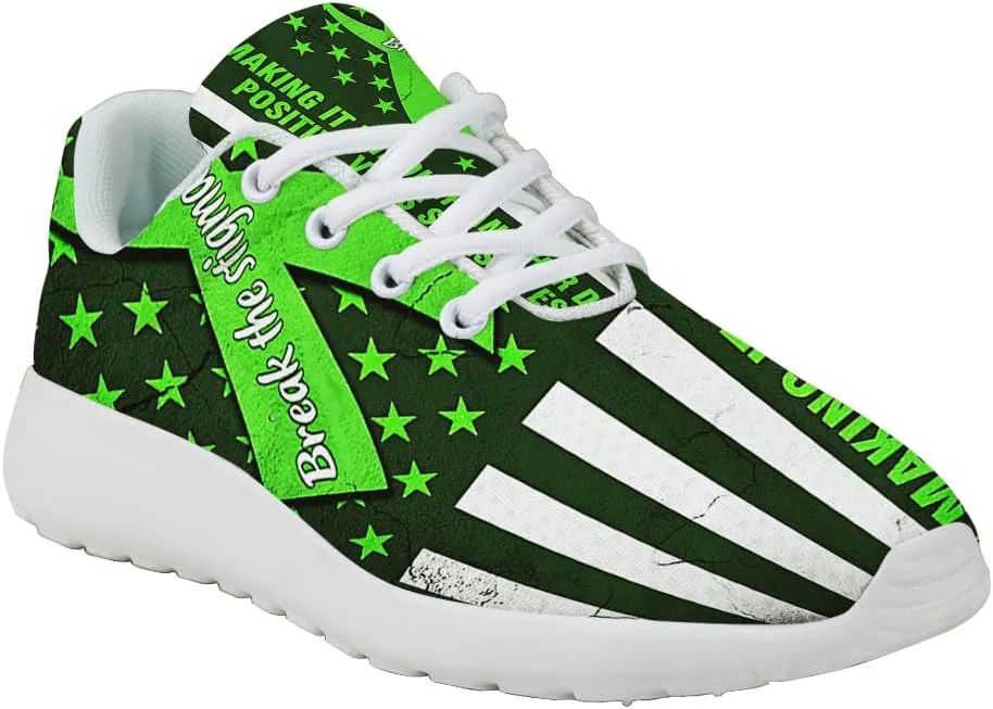 Mental Health Awareness Shoes for Women Men Trail Running Casual Fashion Sneakers Slip-on Tennis Shoes