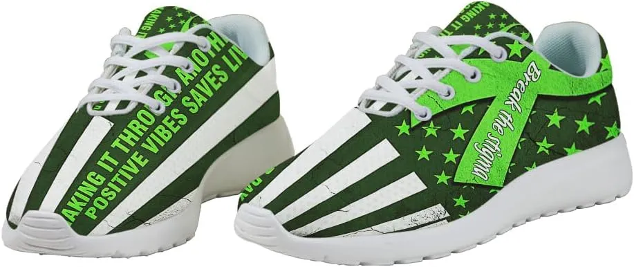 Mental Health Awareness Shoes for Women Men Trail Running Casual Fashion Sneakers Slip-on Tennis Shoes