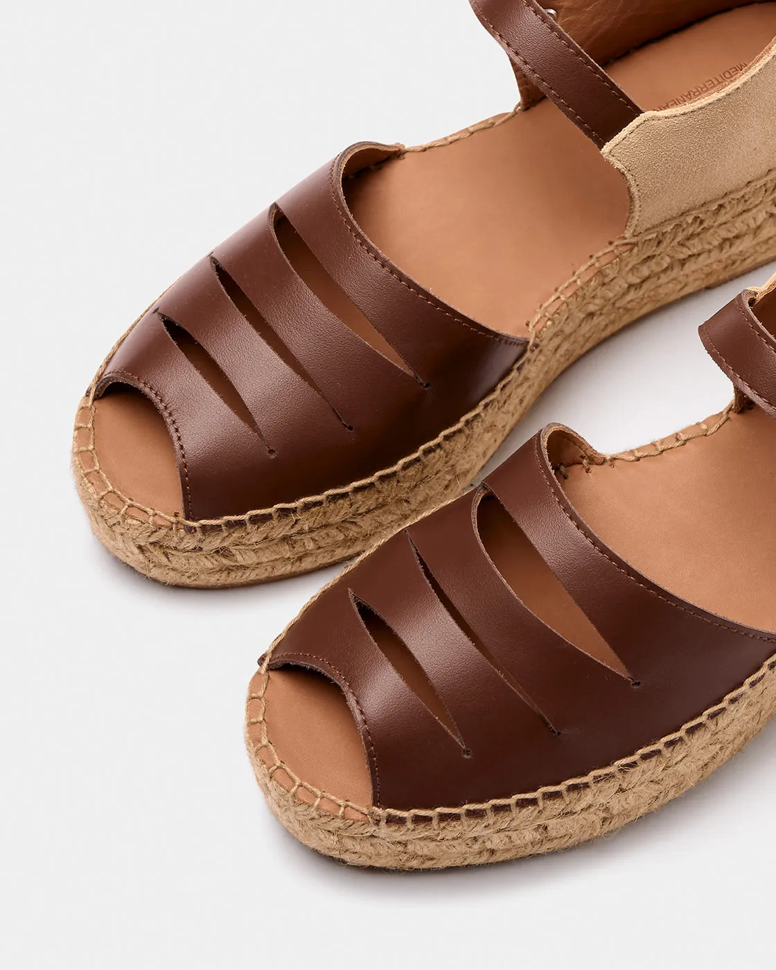 Naguisa Silencio Brown Platform Espadrille