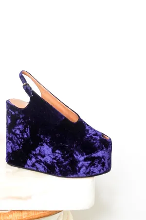 NEW Crushed velvet high wedges RRP £450