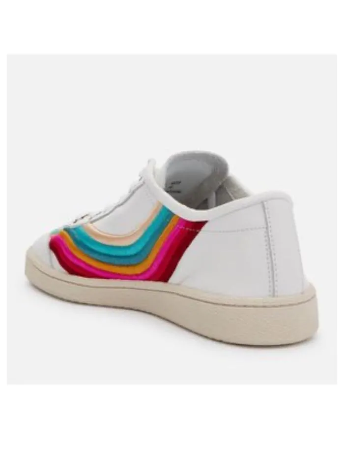 Paul Smith S White Leather Ziggy Trainers With Swirl Trims W1S-ZIG21-FLEA-01