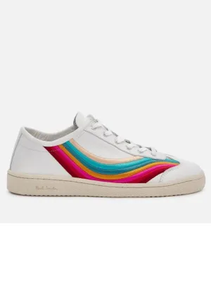 Paul Smith S White Leather Ziggy Trainers With Swirl Trims W1S-ZIG21-FLEA-01