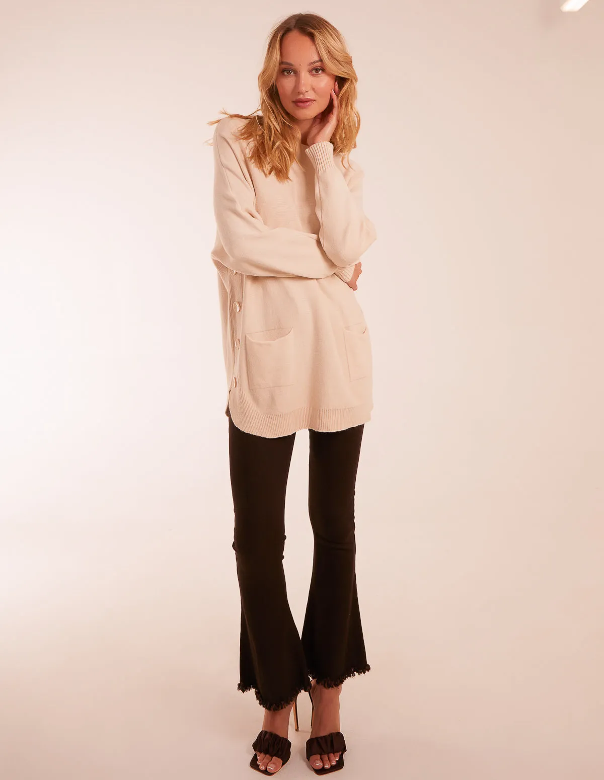 Pocket Slash Neck Jumper